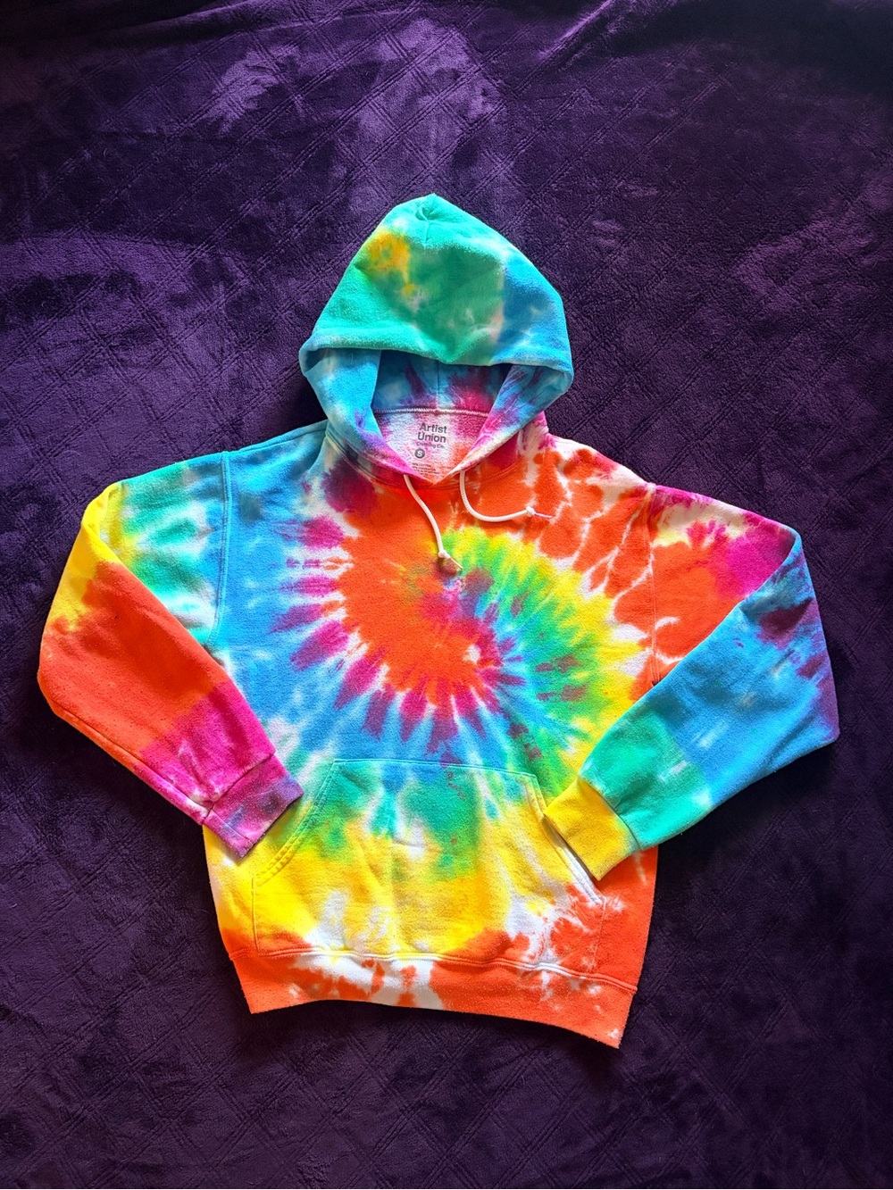 Women’s Multicolor Tie-Dye Hoodie - size S